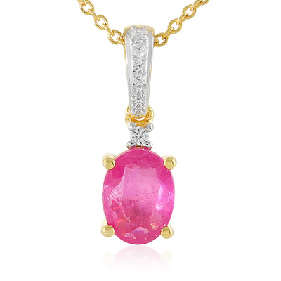 Collana in argento con Zaffiro Rosa del Madagascar