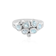 Anello in argento con Topazio Blu Cielo