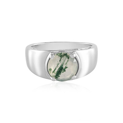 Anello in argento con Agata Muschiata