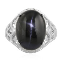 Anello in argento con Diopside Stellato d'India