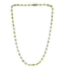 Collana in argento con Peridoto della Birmania
