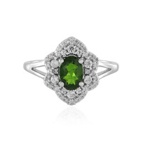 Anello in argento con Diopside Russo