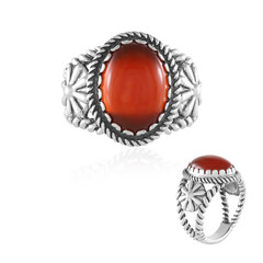 Anello in argento con Onice Rossa (Desert Chic)
