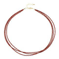 Collana in argento con Diaspro Rosso