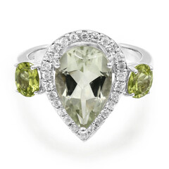 Anello in argento con Ametista Verde