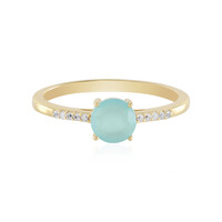 Anello in argento con Calcedonio Acqua