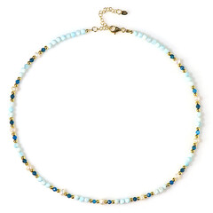 Collana in argento con Aragonite Blu (Riya)