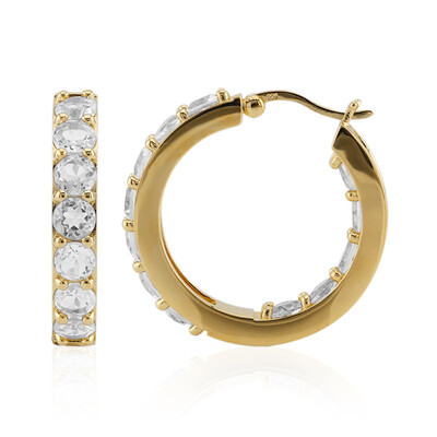 Orecchini in argento con Topazio Bianco