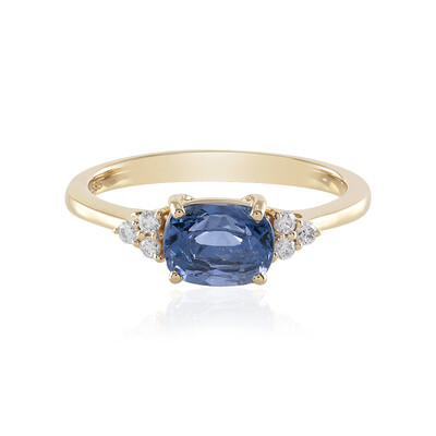 Anello in oro con Spinello Blu Cobalto Luc Yen (AMAYANI)