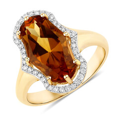Anello in oro con Citrino Madeira (SUHANA)
