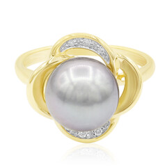 Anello in oro con Perla Tahitiana (TPC)