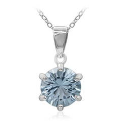 Collana in argento con Topazio Blu Cielo