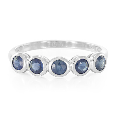 Anello in argento con Zaffiro di Laos