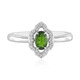 Anello in argento con Diopside Russo