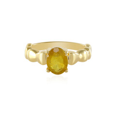 Anello in argento con Zaffiro Giallo del Madagascar