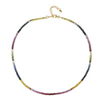 Collana in argento con Zaffiro Fancy