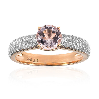 Anello in oro con Berillo Rosa non riscaldato