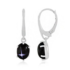 Orecchini in argento con Diopside Stellato d'India
