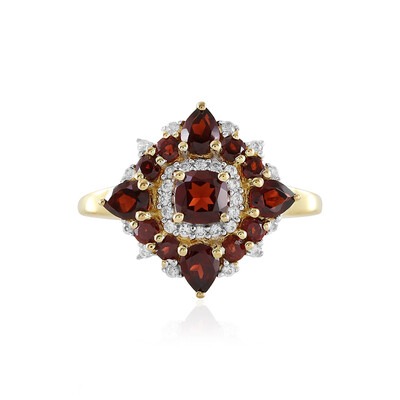 Anello in argento con Granato Mozambico