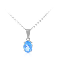Collana in argento con Topazio Blu Indaco