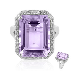 Anello in argento con Ametista Rose de France