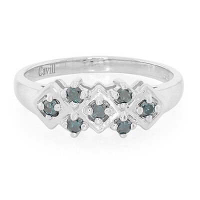 Anello placcato in platino con Diamante Fancy