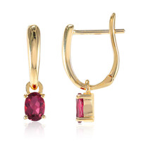 Orecchini in oro con Rubellite (Tenner Diniz)