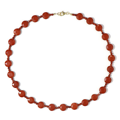 Collana in argento con Diaspro Rosso