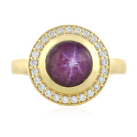 Anello in argento con Rubino Stellato Channapatna