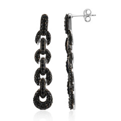 Orecchini in argento con Spinello Nero