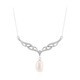 Collana in argento con Perla d'Acqua Dolce Bianca