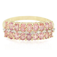 Anello in oro con Zaffiro Padparadscha (non riscaldato)