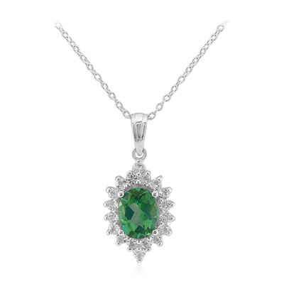 Collana in argento con Topazio Verde Farfalla