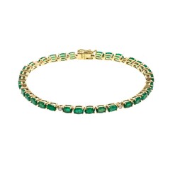 Bracciale in oro con Smeraldo Zambia AAA