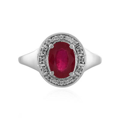 Anello in argento con Rubino del Madagascar