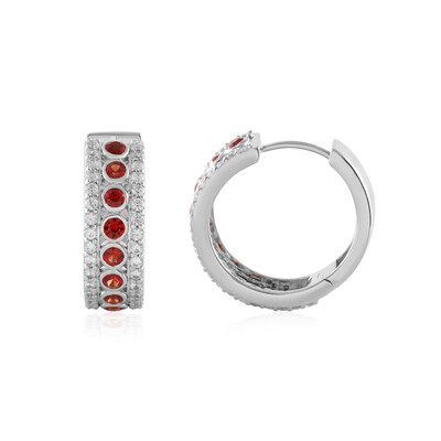Orecchini in argento con Rubino Tanzania