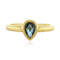 Anello in argento con Topazio Blu Londra
