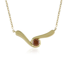 Collana in oro con Diamante rosso VS1
