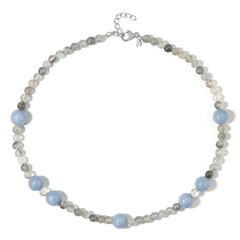 Collana in argento con Angelite Blu