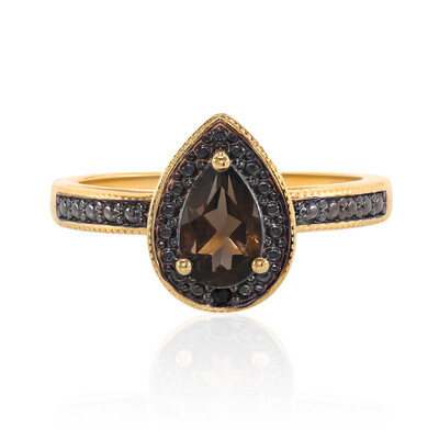 Anello in argento con Quarzo Fumè