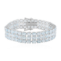 Bracciale in argento con Topazio Blu Cielo