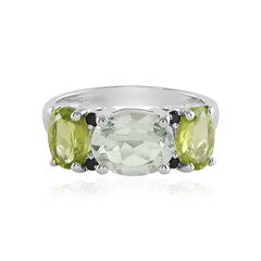 Anello in argento con Ametista Verde