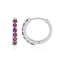 Orecchini in argento con Rodolite