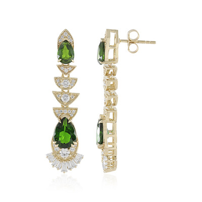 Orecchini in oro con Diopside Russo (Adela Gold)
