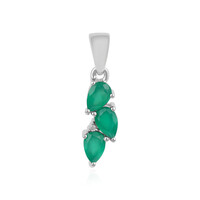 Ciondolo in argento con Onice Verde
