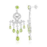 Orecchini in argento con Peridoto della Birmania