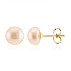 Orecchini in argento con Perla d'Acqua Dolce Arancione (TPC)