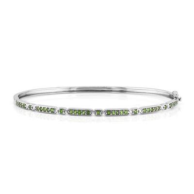 Bracciale in argento con Diopside Russo