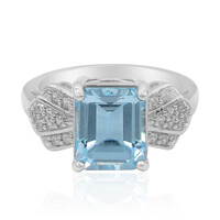 Anello in argento con Topazio Blu Cielo