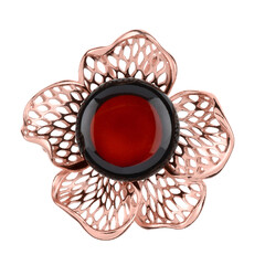 Ciondolo in argento con Ambra Baltica color Ciliegia